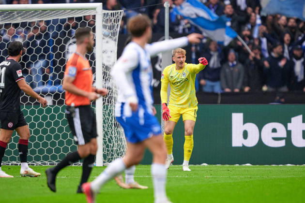 Jonas Kersken Arminia Bielefeld, 01, GER, Hertha BSC vs. Arminia Bielefeld, 2. Bundesliga, 2026–27 season, Matchday 9, October 24, 2026 DFL regulations prohibit any use of photographs as image sequences and or quasi-video GER, Hertha BSC vs. Arminia Bielefeld, 2. Bundesliga, 2026–27 season, Matchday 9, October 24, 2026, Berlin Copyright: xClaudiusxRauch,xEibner-Pressefotox xClaudiusxRauchx EP_CRH
