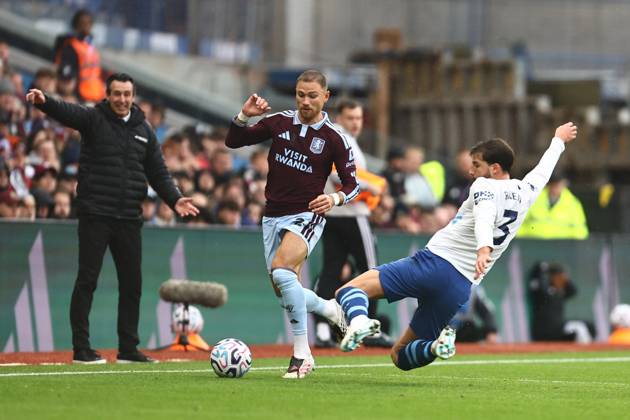 Matty Cash of Aston Villa and Ruben Dias of Manchester City Aston Villa v Manchester City, Premier League, Football, Villa Park, Birmingham, UK - 24 Oct 2026Birmingham Villa Park United Kingdom EDITORIAL USE ONLY No use with unauthorised audio, video, data, fixture lists, club league logos or live services. Online in-match use limited to 120 images, no video emulation. No use in betting, games or single club league player publications. Copyright: xPhilxOldham Shutterstockx 17232445aa