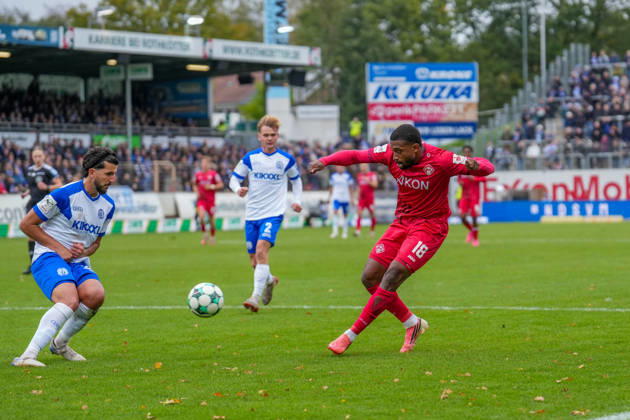 Germany Soccer 3rd Division 2026–2027, Matchday 11: SV Meppen vs. FC Würzburger Kickers at Emslandstadion, Meppen; Franck Evina (Würzburger Kickers), 18 Copyright: xTillxvanxDorstenx