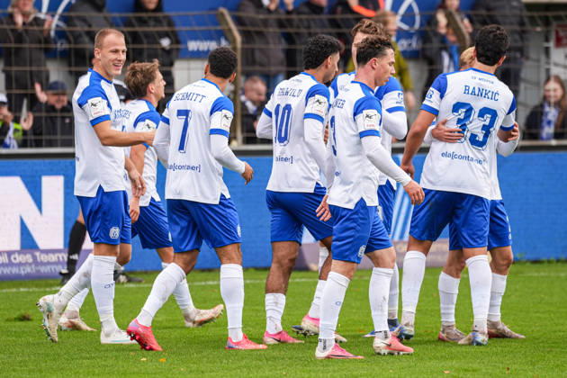 German Soccer, 3rd Division, Matchday 11, Hänsch Arena, Emslandstadion, Meppen, Emsland District, Lower Saxony, SV Meppen vs. FC Würzburger Kickers; Oliver Schmitt (SV Meppen), 7–1 in favor of Meppen in the 26th minute Copyright: xMichelxWittex