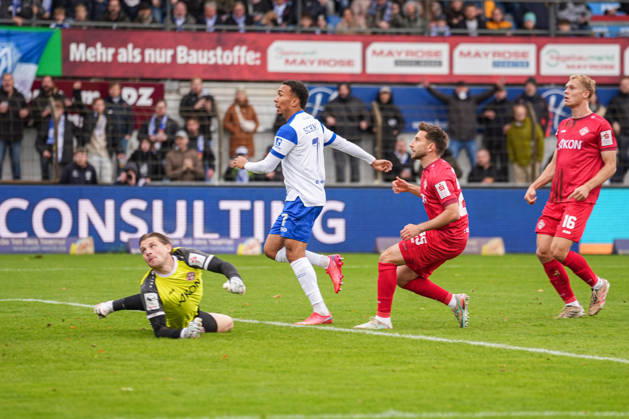 German Soccer, 3rd Division, Matchday 11, Hänsch Arena, Emslandstadion, Meppen, Emsland District, Lower Saxony, SV Meppen vs. FC Würzburger Kickers; Oliver Schmitt (SV Meppen), 7–1 in favor of Meppen in the 26th minute Copyright: xMichelxWittex