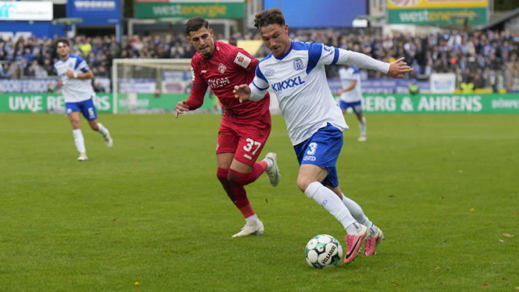 October 24, 2026, Hänsch Arena, Meppen, GER, 3. Liga, Matchday 11: SV Meppen vs. Würzburger Kickers, Tobias Mißner, SV Meppen 3 vs. Ivan Franjic, Würzburger Kickers 37. DFL regulations prohibit any use of photographs as image sequences and or quasi-video. Meppen, Lower Saxony, Hänsch Arena