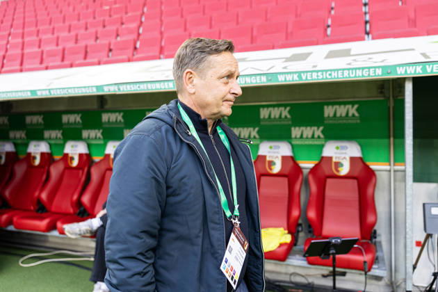 Germany: FC Augsburg vs. Union Berlin, Bundesliga 1, Matchday 7, 2026–27 Season, WWK Arena Augsburg; Horst Heldt, Managing Director of Professional Soccer, 1. FC Union Berlin; Augsburg; WWK Arena; Bavaria; Germany Copyright: xBenedictxChristx