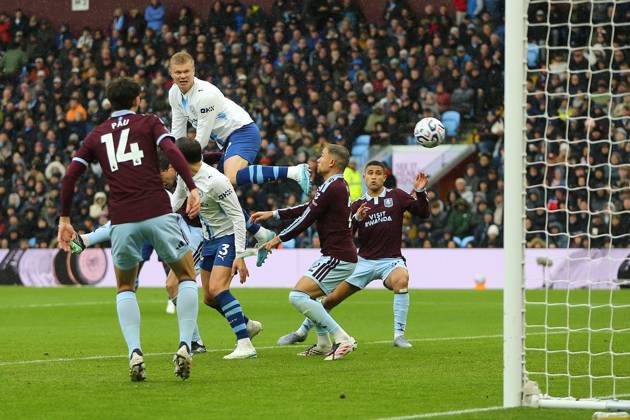Erling Haaland of Manchester City scores their sides first goal Aston Villa v Manchester City, Premier League, Football, Villa Park, Birmingham, UK - 24 Oct 2026Birmingham Villa Park United Kingdom EDITORIAL USE ONLY No use with unauthorised audio, video, data, fixture lists, club league logos or live services. Online in-match use limited to 120 images, no video emulation. No use in betting, games or single club league player publications. Copyright: xPhilxOldham Shutterstockx 17232445ah