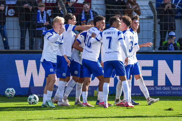 German Soccer, 3rd Division, Matchday 11, Hänsch Arena, Emslandstadion, Meppen, Emsland District, Lower Saxony, SV Meppen vs. FC Würzburger Kickers; Stefan Rankic (SV Meppen) scored the 2-0 goal in the 39th minute Copyright: xMichelxWittex