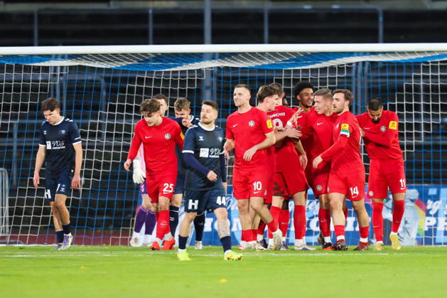October 24, 2026, Soccer, Men s, Regionalliga Nord, Matchday 15, VfB Oldenburg vs. HSC Hannover: Celebration of the 0–1 goal by Fabian Weigel 4 HSC Hannover