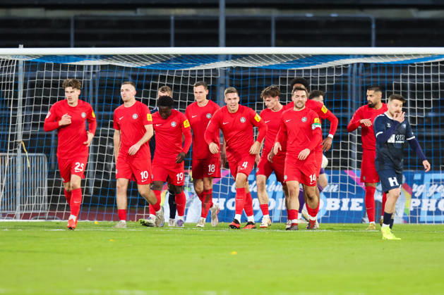 October 24, 2026, Soccer, Men s, Regionalliga Nord, Matchday 15, VfB Oldenburg vs. HSC Hannover: Celebration of the 0–1 goal by Fabian Weigel 4 HSC Hannover