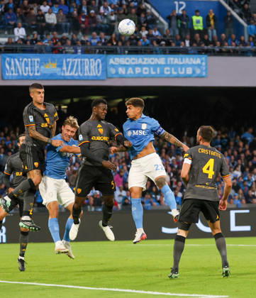 October 24, 2026, Napoli, Campania, ITALIA: Giovanni Di Lorenzo OF SSC Napoli - Evan Ndicka of AS Roma during the football match on 24 10 2026Ã¢â‚¬part of the 2026 27 Italian Serie A championshipÃ¢â‚¬held in Naples at the Stadio Diego Armando Maradona between SSC Napoli and AS Roma Serie A Championship Football Match - 2026 27: Napoli Vs Roma  - ZUMAs236 20261024_aap_s236_043 Copyright: xFabioxSassox