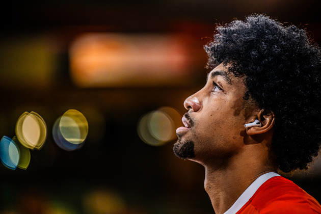 1st Basketball Bundesliga, easyCredit BBL, 2026–2027 Season, Men s Division, Regular Season, Matchday 6, October 24, 2026, RASTA Vechta vs. VET CONCEPT Gladiators Trier Justice Sueing 22 RASTA Vechta before the game at the RASTA Dome in Vechta, Lower Saxony, Germany