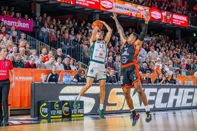 1st Basketball Bundesliga, easyCredit BBL, 2026–2027 Season, Men s Division, Regular Season, Matchday 6, October 24, 2026, RASTA Vechta vs. VET CONCEPT Gladiators Trier, Jordan Roland 15, VET CONCEPT Gladiators Trier at Jumpshot Vechta, RASTA Dome, Lower Saxony, Germany