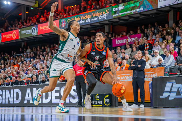 1st Basketball Bundesliga, easyCredit BBL, 2026–2027 Season, Men s Division, Regular Season, Matchday 6, October 24, 2026, RASTA Vechta vs. VET CONCEPT Gladiators Trier, Armaan Franklin 4, RASTA Vechta in action, Vechta RASTA Dome, Lower Saxony, Germany