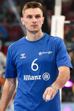 Troy Arthur Gooch, Powervolleys Düren, 6 during warm-ups, single frame, action, October 24, 2026, Düren, Germany, volleyball, Men s Bundesliga 1, regular season, SWD Powervolleys Düren vs. WWK Volleys Munich xmhx