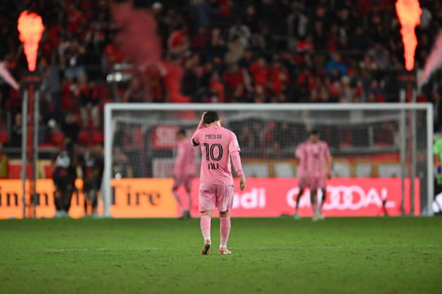 October 24, 2026, Harrison, New Jersey, United States of America: Harrison, New Jersey United States of America. 24 Oct, 2026. Inter Miami CF forward LIONEL MESSI (10) reacts to Red Bulls scoring their second goal of the night at Sports Illustrated Stadium New York Red Bulls defeat Inter Miami CF 2 to 0. Credit: , Jr. Zuma Press MLS, Fussball Herren, USA 2026: New York Red Bulls 2:0 Inter Miami CF  - ZUMAa301 20261024_aaf_a301_023 Copyright: xBrooksxVonxArxx