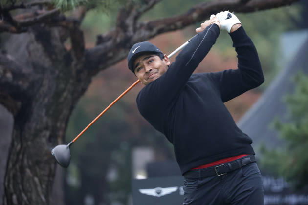 October 25, 2026, Cheonan, Chungnam, SOUTH KOREA: Oct 25, 2026-Cheonan, South Korea-Yurav PREMLALL of South Africa action on 1th Tee during a DP World Tour Genesis Championship Final Round at Woo Jeong Hills CC in Cheonan, South Korea. DP Tour Genesis Championship Final Round  - ZUMAr168 20261025_aap_r168_010 Copyright: xRyuxSeung-Ilx