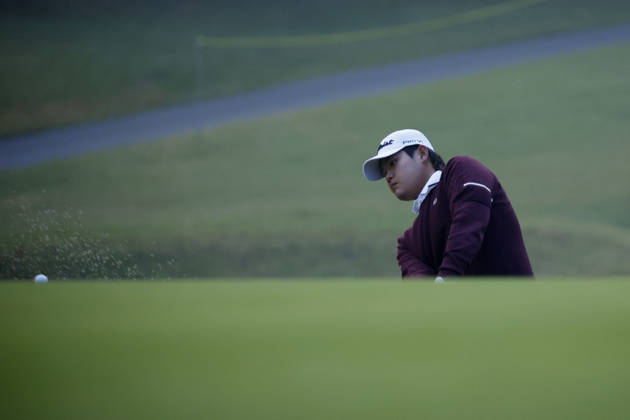 October 25, 2026, Cheonan, Chungnam, SOUTH KOREA: Oct 25, 2026-Cheonan, South Korea-Jaehyun JUNG of South Korea action on 1th Bunker during a DP World Tour Genesis Championship Final Round at Woo Jeong Hills CC in Cheonan, South Korea. Cheonan SOUTH KOREA - ZUMAr168 20261025_aap_r168_057 Copyright: xRyuxSeung-Ilx