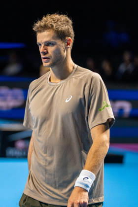 BASEL, SWITZERLAND, OCTOBER 25 Yannick Hanfmann of Germany during Day 2 of the Swiss Indoors Basel at St. Jakobshalle on October 25, 2026, in Basel, Switzerland Copyright: xJustPictures.ch PascalxvonxBürenx jp-en-EuSpIm-Pavo_Fotografie-05000
