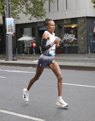 October 25, 2026 Track and Field 43rd Mainova Frankfurt Marathon: Zeineba Yimer Worku of Ethiopia was the fastest woman with a time of 2:19:45 in Frankfurt am Main, Hesse, Germany