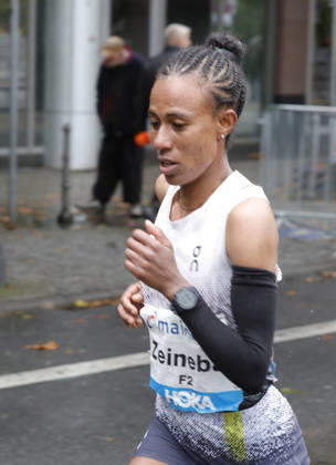 October 25, 2026 Track and Field 43rd Mainova Frankfurt Marathon: Zeineba Yimer Worku of Ethiopia was the fastest woman with a time of 2:19:45 in Frankfurt am Main, Hesse, Germany