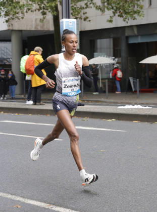October 25, 2026 Track and Field 43rd Mainova Frankfurt Marathon: Zeineba Yimer Worku of Ethiopia was the fastest woman with a time of 2:19:45 in Frankfurt am Main, Hesse, Germany