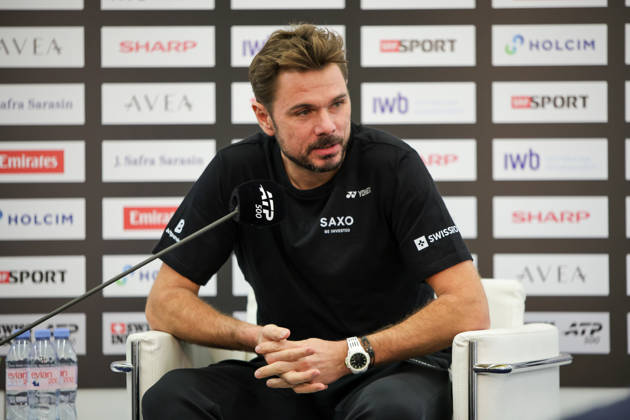 RECORD DATE NOT STATED 24th October 2026; St. Jakobshalle, Basel, Switzerland; Tennis, Swiss Indoors Basel, Day 1; Stan Wawrinka of Switzerland speaks at a press conference, PK, Pressekonferenz AnthonyxBenoit