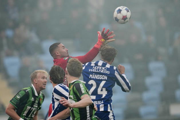 BORAS, SWEDEN 20261025 GAIS goalkeeper Mergim Krasniqi during Sunday s Allsvenskan soccer match between GAIS and IFK Göteborg at Gamla Ullevi, BORAS, SWEDEN x9200x  Copyright: xBjörnxLarssonxRosvall TTx ALLSVENSKAN GAIS - IFK GÖTEBORG