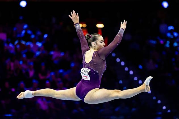 ROTTERDAM - Abigail Martin (GBR) during the floor apparatus final at the World Gymnastics Championships in Rotterdam Ahoy. IRIS VAN DEN BROEK ANP xVIxANPxSportx xxANPxIVx 573619868 originalFilename: 573619868.jpg