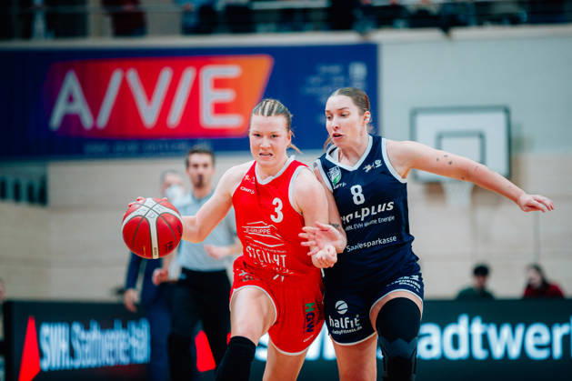 BB 1BL Halfit Lions Herner TC Haleigh Marie Timmer Herner TC, Anna Suckstorff of the Halfit Lions during the 2026–2027 season in the DBBL Toyota Women’s Basketball Bundesliga between the Halfit Lions and Herner TC at the SWH Arena on October 25, 2026, in Halle (Saale), Saxony-Anhalt, Germany