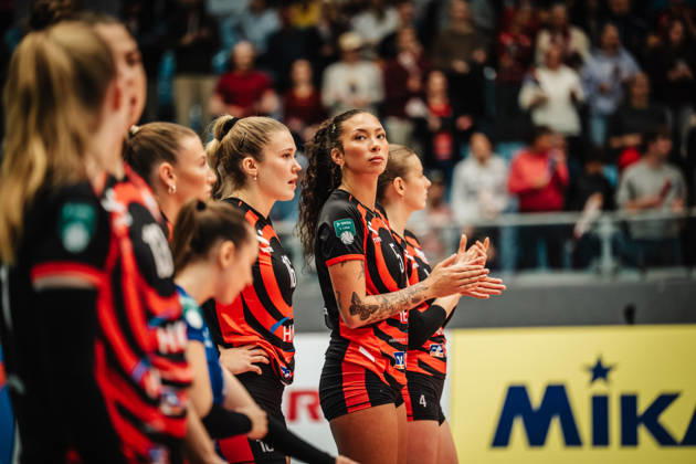 Women s Volleyball, 2026–2027 Season, DEKRA 1 Volleyball Bundesliga: ETV Hamburger Volksbank Volleys vs. USC Münster, October 25, 2026, Danae Jackson (Tierney) 5, ETV Hamburger Volksbank Volleys, Hamburg, CU Arena, Hamburg, Germany