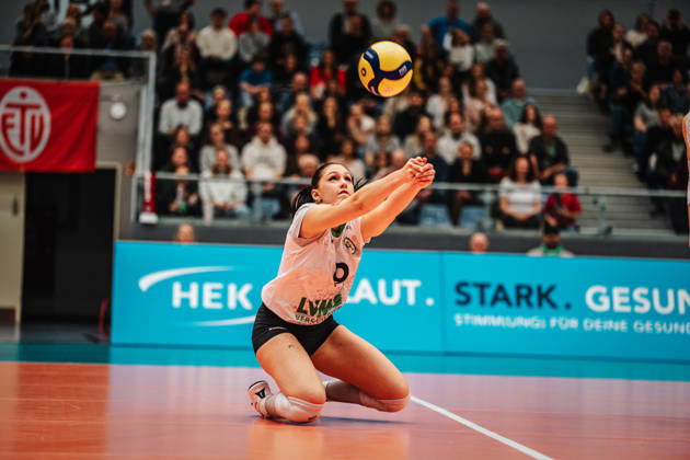 Women s Volleyball, 2026–2027 Season, DEKRA 1 Volleyball Bundesliga: ETV Hamburger Volksbank Volleys vs. USC Münster, October 25, 2026, Emilia Jordan 9, USC Münster, Hamburg CU Arena, Hamburg, Germany
