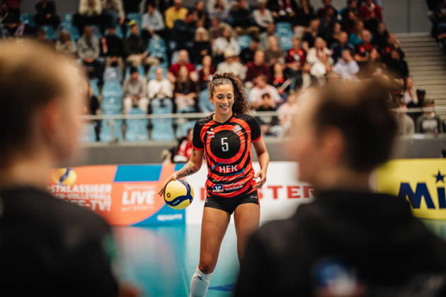 Women s Volleyball, 2026–2027 Season, DEKRA 1 Volleyball Bundesliga: ETV Hamburger Volksbank Volleys vs. USC Münster, October 25, 2026, Danae Jackson (Tierney) 5, ETV Hamburger Volksbank Volleys, Hamburg, CU Arena, Hamburg, Germany