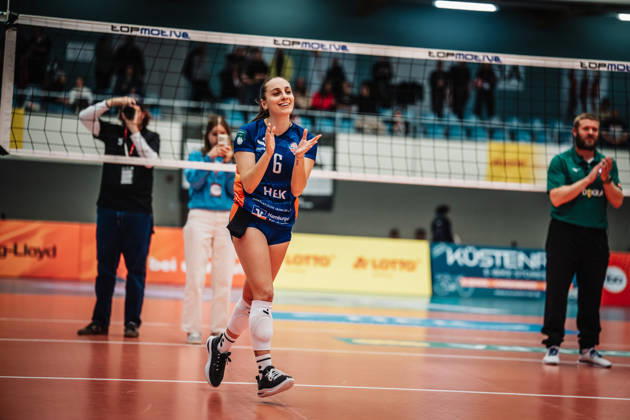 Women s Volleyball, 2026–2027 Season, DEKRA 1 Volleyball Bundesliga: ETV Hamburger Volksbank Volleys vs. USC Münster, October 25, 2026; Francesca Galuppi 6; ETV Hamburger Volksbank Volleys Francesca Galuppi is named Silver MVP; Hamburg CU Arena, Hamburg, Germany