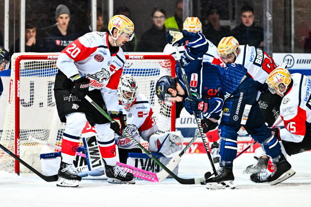 Tyler Boland, Iserlohn Roosters, 10; Ryan Jones, Nuremberg Ice Tigers, 20; Luis Janett, Nuremberg Ice Tigers, 35, GER, Iserlohn Roosters vs. Nuremberg Ice Tigers, Ice Hockey, Penny DEL, Matchday 12, 2026–2027 Season, October 25, 2026, GER, Iserlohn Roosters vs. Nuremberg Ice Tigers, Ice Hockey, Penny DEL, Matchday 12, 2026–2027 Season, October 25, 2026, Iserlohn Copyright: xJonasxBrockmann Eibner-Pressefotox EP_JBN