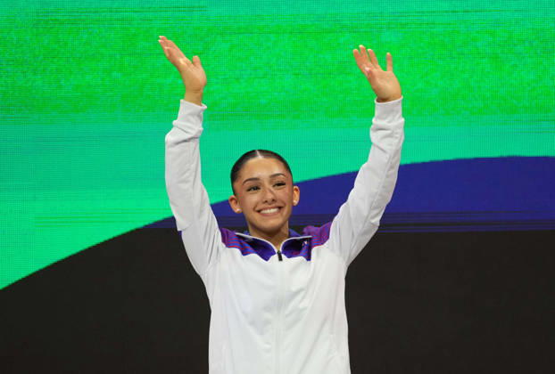 Maiana Prat of France wins bronze in the floor exercise during the Artistic Gymnastics competition on Day 9 of the World Championships at Ahoy in Rotterdam, Netherlands, on October 25, 2026. DeFodi Images