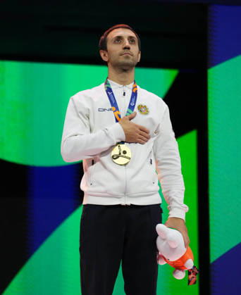 Artur Davtyan of Armenia wins gold in the vault during the Artistic Gymnastics competition on Day 9 of the World Championships at Ahoy in Rotterdam, Netherlands, on October 25, 2026. DeFodi Images