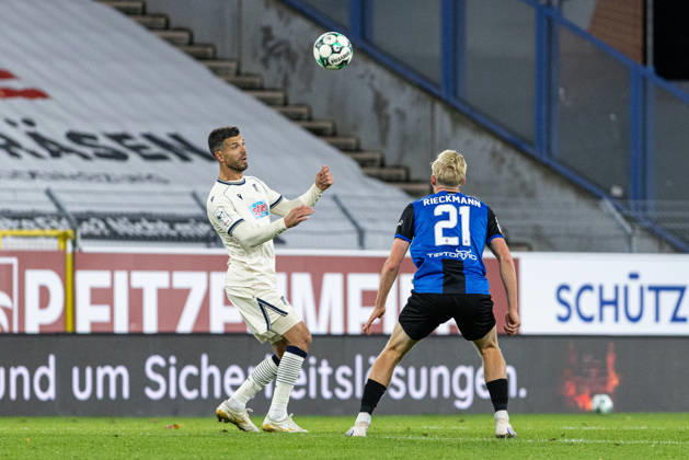 Germany: SV Waldhof Mannheim vs. TSG Hoffenheim II, 3. Liga, 2026–27 season, Carl Benz Stadium, Mannheim; Klaus Gjasula, TSG Hoffenheim II, 5; Julian Rieckmann, SV Waldhof Mannheim, 21; Mannheim, Carl Benz Stadium, Baden-Württemberg, Germany Copyright: xBenedictxChristx
