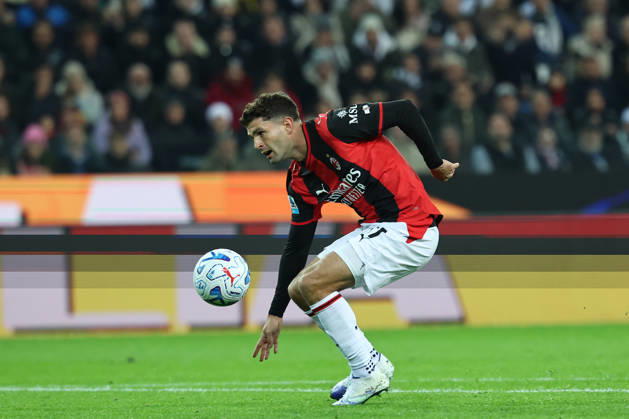 Christian Pulisic of AC Milan scores the goal of 0-1 during the Serie A 2026 2027 football match between Udinese Calcio and AC Milan at Friuli Bluenergy stadium in Udine (Italy), October 25th, 2026. CesarexPurini