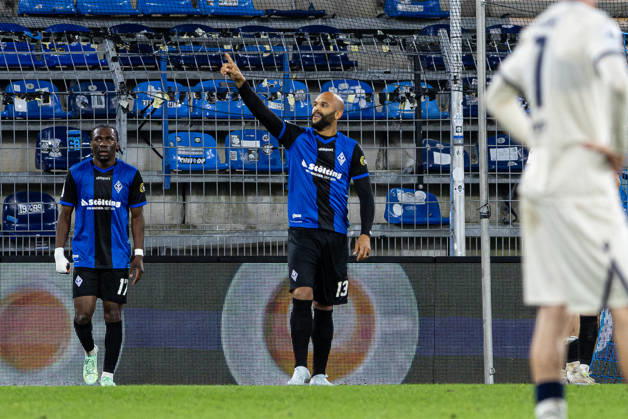 Germany: SV Waldhof Mannheim vs. TSG Hoffenheim II, 3. Liga, 2026–27 season, Carl Benz Stadium, Mannheim. Terrence Boyd of SV Waldhof Mannheim (No. 13) celebrates after scoring the 2–1 goal at the Carl Benz Stadium in Mannheim, Baden-Württemberg, Germany. Copyright: xBenedictxChristx