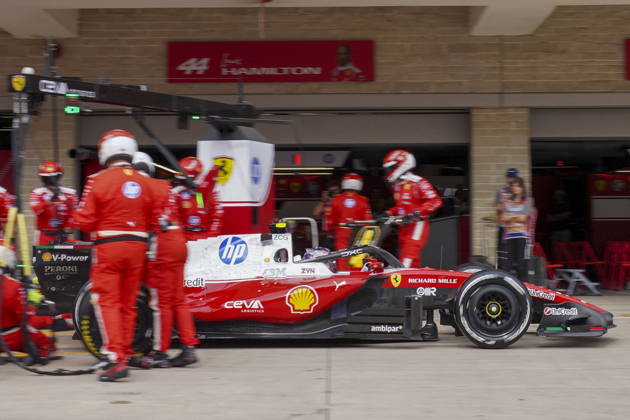 Formula One United States Grand Prix - Race Scuderia Ferrari driver Lewis Hamilton of Britain leaves his pit box during the 2026 Formula 1 United States Grand Prix at the Circuit of the Americas, in Austin, Texas, USA, 25 October 2026. AUSTIN TEXAS United States  Copyright: xDUSTINxSAFRANEKx