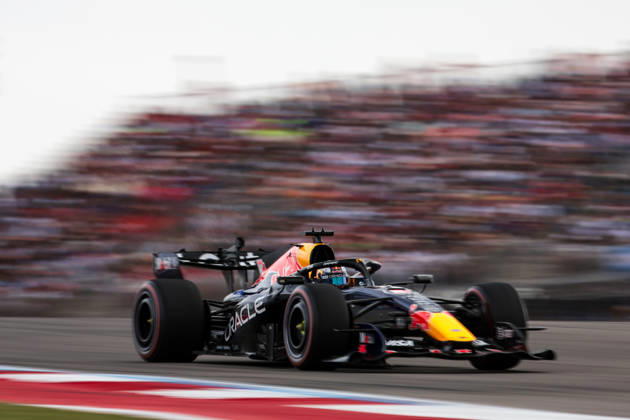 F1 - UNITED STATES GRAND PRIX 2026 03 VERSTAPPEN Max (nld), Red Bull Racing Ford RB22, action during the 2026 Formula 1 United States Grand Prix, 18th round of the 2026 Formula One World Championship, WM, Weltmeisterschaft from October 23 to 25, 2026 on the Circuit of the America, in Austin, Texas, United States of America -  Copyright: xEricxAlonsox