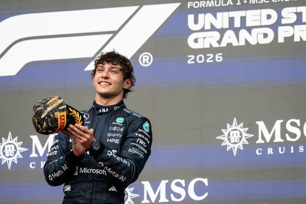 Formula One 2026: Formula 1 MSC Cruises United States Grand Prix OCT 25 October 25, 2026: Kimi Antonelli (12) with Mercedes-AMG Petronas F1 Team, celebrates first place championship race win at the Formula 1 MSC Cruises United States Grand Prix, Circuit of the Americas. Austin, Texas. Mario Cantu CSM(Credit Image: Mario Cantu Cal Media) Austin Texas United States of America EDITORIAL USE ONLY Copyright: xx ZUMA-20261025_faf_c04_003.jpg MarioxCantux csmphotothree539195