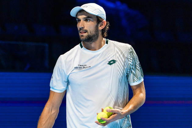 BASEL, SWITZERLAND, OCTOBER 26: Valentin Vacherot of Monaco gestures during Day 3 of the Swiss Indoors Basel at St. Jakobshalle on October 26, 2026, in Basel, Switzerland Copyright: xJustPictures.ch PascalxvonxBürenx jp-en-EuSpIm-Pavo_Fotografie-732092