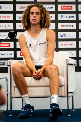 BASEL, SWITZERLAND, OCTOBER 26: Mika Brunold of Switzerland at a press conference during Day 3 of the Swiss Indoors Basel at St. Jakobshalle on October 26, 2026, in Basel, Switzerland Copyright: xJustPictures.ch PascalxvonxBürenx jp-en-EuSpIm-Pavo_Fotografie-09651
