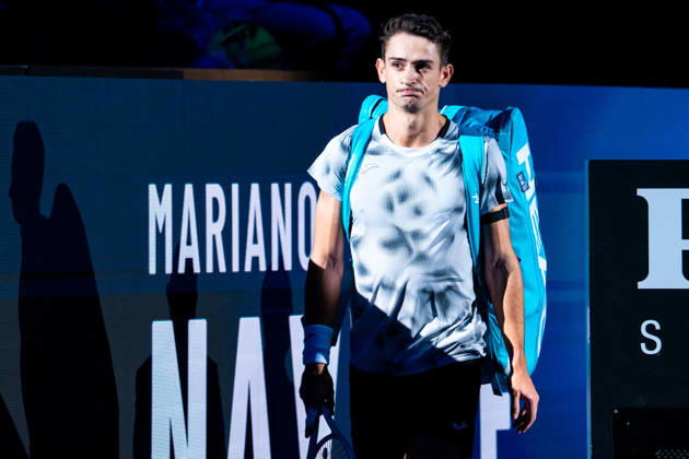 BASEL, SWITZERLAND, OCTOBER 26 Mariano Navone of Argentina walks in during Day 3 of the Swiss Indoors Basel at St. Jakobshalle on October 26, 2026, in Basel, Switzerland Copyright: xJustPictures.ch PascalxvonxBürenx jp-en-EuSpIm-Pavo_Fotografie-732018