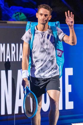 BASEL, SWITZERLAND, OCTOBER 26 Mariano Navone of Argentina walks in during Day 3 of the Swiss Indoors Basel at St. Jakobshalle on October 26, 2026, in Basel, Switzerland Copyright: xJustPictures.ch PascalxvonxBürenx jp-en-EuSpIm-Pavo_Fotografie-732022