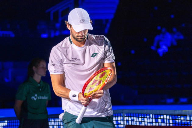 BASEL, SWITZERLAND, OCTOBER 26: Valentin Vacherot of Monaco in action during Day 3 of the Swiss Indoors Basel at St. Jakobshalle on October 26, 2026, in Basel, Switzerland Copyright: xJustPictures.ch PascalxvonxBürenx jp-en-EuSpIm-Pavo_Fotografie-732076