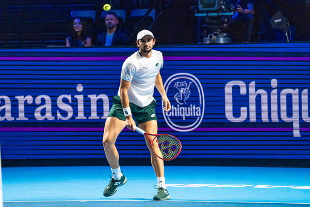 BASEL, SWITZERLAND, OCTOBER 26: Valentin Vacherot of Monaco in action during Day 3 of the Swiss Indoors Basel at St. Jakobshalle on October 26, 2026, in Basel, Switzerland Copyright: xJustPictures.ch PascalxvonxBürenx jp-en-EuSpIm-Pavo_Fotografie-732151