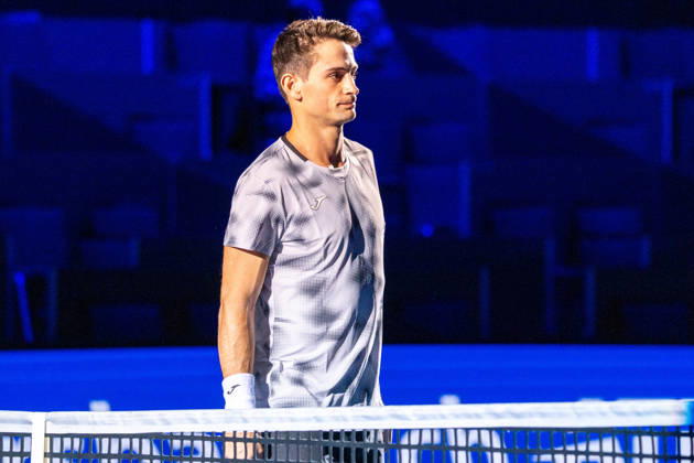 BASEL, SWITZERLAND, OCTOBER 26: Mariano Navone of Argentina during Day 3 of the Swiss Indoors Basel at St. Jakobshalle on October 26, 2026, in Basel, Switzerland Copyright: xJustPictures.ch PascalxvonxBürenx jp-en-EuSpIm-Pavo_Fotografie-732079