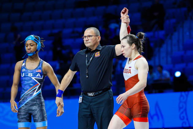 Senior World Championships, 50kg Open Weight: Elizaveta Smirnova (RUS) def. Morgan Nicole Turner (USA) Copyright: xKostadinxAndonovx