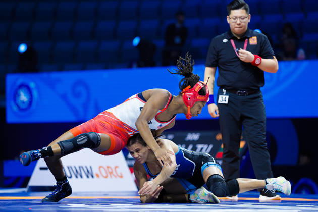 Senior World Championships, 50 kg Open Weight: Morgan Nicole Turner (USA) def. Greili Bencosme Carvajal (CUB) Copyright: xKostadinxAndonovx