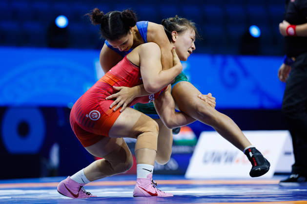 Senior World Championships, 50 kg Open Weight: Otgonjargal Dolgorjav (MGL) def. Hajar Kaneb (MAR) Copyright: xKostadinxAndonovx